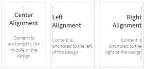Right alignment in website design to create a professional and polished look