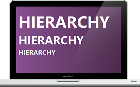 Website design principle of Hierarchy